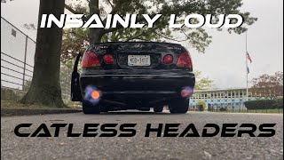 GS300 GETS A CATLESS HEADER COMPLETELY STRAIGHT PIPE [upl. by Llerud721]