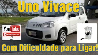 Fiat Uno Vivace Com dificuldade pra ligar e com alto consumo de combustível [upl. by Etnaid]