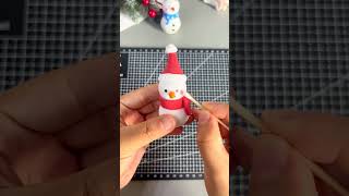 Use clay to make a row of cute little snowmen Clay crafts parentchild crafts kindergarten cr [upl. by Ajram]