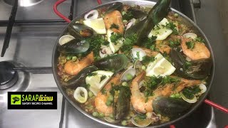 Seafood Paella Easy Recipe [upl. by Enimrac]