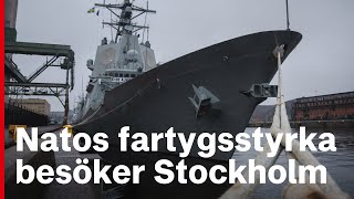 Natos fartygsstyrka på besök i Stockholm [upl. by Yelsnia765]