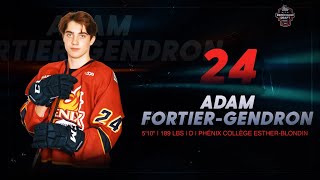 2022 QMJHL Draft  Adam FortierGendron [upl. by Fotinas248]