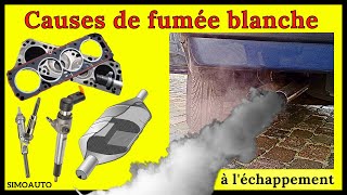 Les causes des fumée blanche à léchappement de votre véhicule  SIMOAUTO [upl. by Akinot]