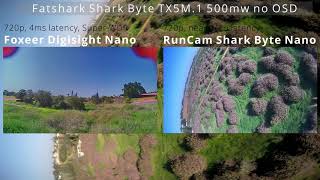 Foxeer Digisight vs Runcam Shark Byte Nano Digital comparison [upl. by Osman852]