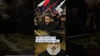 Iraqi Streets Erupt in Joy as Iran Strikes Israel [upl. by Seavey]