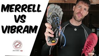 Minimal running shoe review  Vibram Fivefingers vs Merrell Vapor Glove Review Comparison [upl. by Catlaina288]