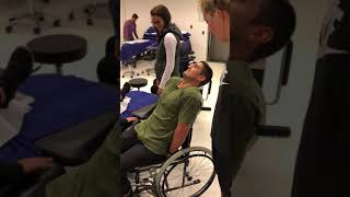 C6 Tetraplegia  Wheelchair to bed transfer [upl. by Nial]