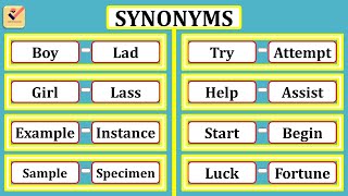 Synonyms  500 most important words in English  Vocabulary  Synonyms words  Alternative words [upl. by Sellma280]