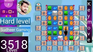 Candy crush saga level 3518 । No boosters । Hard level । Candy crush 3518 help । Sudheer Gaming [upl. by Nnawaj]