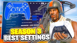 NEW SEASON 3 BEST Controller SETTINGS  Sensitivity in Chapter 5 Fortnite Tutorial [upl. by Ecirpac2]