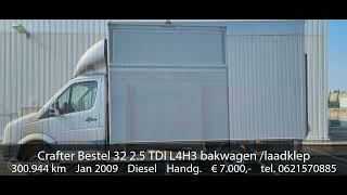 Volkswagen Crafter Bestel 32 25 TDI L4H3 bakwagen laadklep [upl. by Eelan]