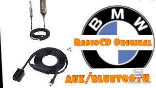 Instalación auxbluetooth en BMW RadioCD original z4 e85e86 y X3 e83 [upl. by Abbottson702]