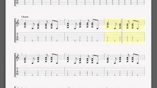 AFI Girl s Not Grey Guitar tablature [upl. by Ji]