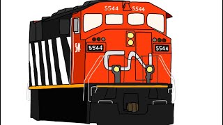 CN SD60F 5544 Speedpaint Requested by Cowl5544 [upl. by Llerehs459]