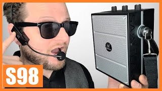 WinBridge S98 40w Speaker Review  Portable Bluetooth 53 Amplifier PA System [upl. by Rockel]