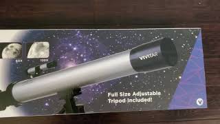 Vivitar Telescope Model Stars amp Beyond 60X120X Refractor Unboxing amp Review [upl. by Ozan]