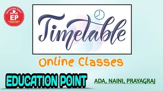 ONLINE CLASS  TIME TABLE  EDUCATION POINT  Chemical lochaby Rajneesh Pandey [upl. by Ahsim161]