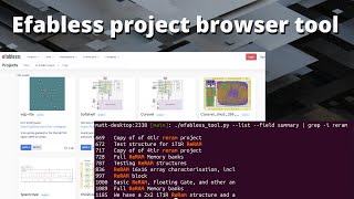 Efabless project browser tool [upl. by Anzovin]