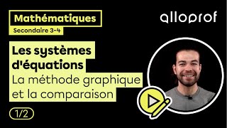 Les systèmes d’équations  La méthode graphique et la comparaison  Mathématiques  Alloprof [upl. by Flodur]