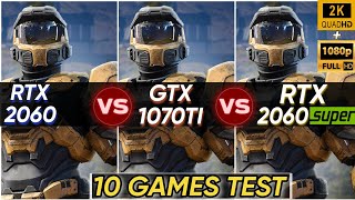 RTX 2060 vs GTX 1070 Ti vs RTX 2060 SUPER  10 Games Tested  How Big Difference  1440P amp 1080P [upl. by Mcgraw]