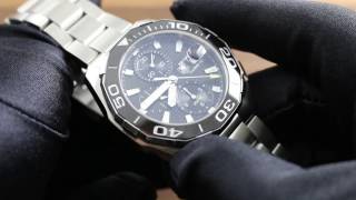 Tag Heuer Aquaracer 300M Chronograph CAY211ABA0927 Showcase Review [upl. by Annahael132]