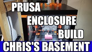 Prusa IKEA Lack Table 3D Printer Enclosure  Chriss Basement [upl. by Nogas]