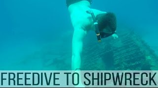 70ft Freedive to a Shipwreck [upl. by Sinnel]