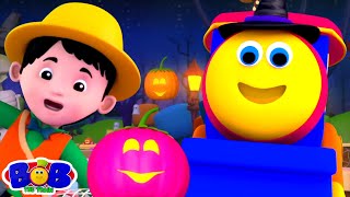 Monster in the Dark  More Bob the Train Halloween Songs for Kids [upl. by Ahsyekal]