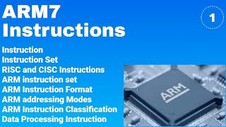 ARM Instruction Set  Basics ARM7 Instructions [upl. by Sivek]