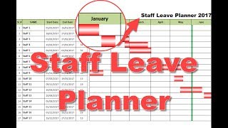 Gant Chart  Staff Leave Planner  Project planner [upl. by Shaver]