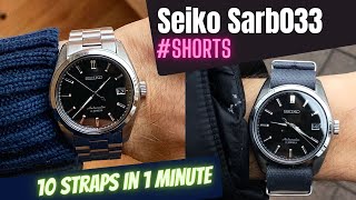 Seiko Sarb033 on 10 Strap Alternatives shorts [upl. by Tacy]