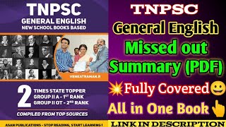 Asan Publication New Book Summary PDF📚TNPSC Group 2 New General English Book Asan Publication Review [upl. by Notsew]