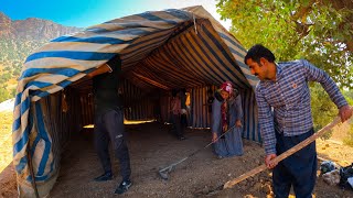 Documentary about the migration of nomads buying equipment and setting up tents [upl. by Ecyob]