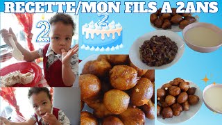 Anniversaire ROBIN Recette Beignet Haricot et Bouillie [upl. by Niawtna]