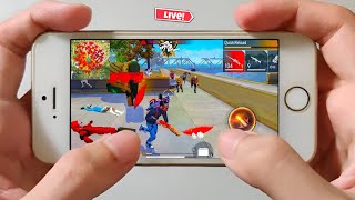 Iphone 6s Free Fire max Gameplay test settings revel My HUDDPI MACRO ios 14 🔥in 2024 [upl. by Auqcinahs]