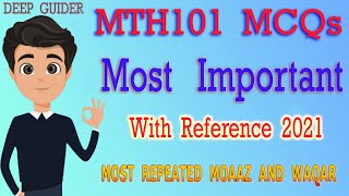 MTH101 Important Subjective  MTH101 Mid Term MCQS  MTH101 Mid Term Preparation  2021 [upl. by Hurd962]