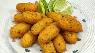 BOLINHO DE BACALHAU BEM SEQUINHO FEITO COM BATATA 🥔 INGLESA kdeliciacozinha [upl. by Siramed]