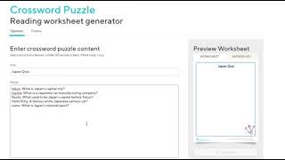 How to make a crossword puzzle on Educationcom [upl. by Janos128]