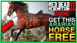 Red Dead Redemption 2 Online FREE Red Chestnut Arabian Horse on RDR2 Online Red Dead Online [upl. by Anawt]