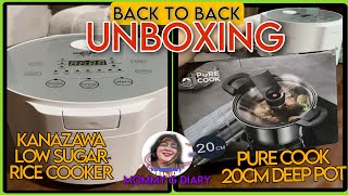 KANAZAWA LOW SUGAR RICE COOKERPURE COOK 20cm DEEP POTBack to back Unboxing [upl. by Woodruff]