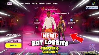 How To Get Bot Lobbies in Fortnite Chapter 6 Season 1 [upl. by Ecnerol204]