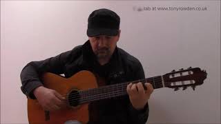 While My Guitar Gently Weeps  open G minor tuning Beatles fingerstyle guitar solo [upl. by Rennerb]