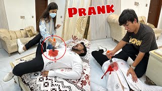 FAKE BLOOD PRANK on Mamu 😱 Pet Me Khanjar Dal Dea 😨 [upl. by Buchalter]