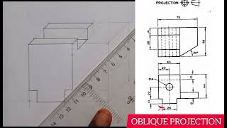 CAVALIER AND CABINET OBLIQUE PROJECTION DIFFERENCE IN TECHNICAL DRAWINGS [upl. by Greenwell]