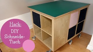 Schneidetisch Nähzimmer bauen  Ikea Hack  Kallax  Zuschneidetisch Basteltisch  DIY Anleitung [upl. by Pilar441]