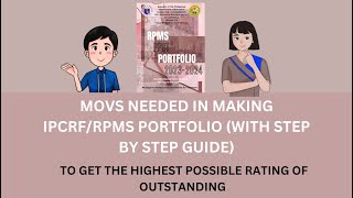 MOVs NEEDED IN MAKING IPCRFRPMS PORTFOLIO 20232024 WITH STEP BY STEP GUIDE OUTSTANDING NA YAN [upl. by Cosme]