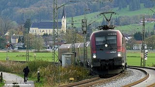 Eisenbahn Hauptstrecke München  Salzburg bei Irschen am Chiemsee [upl. by Arin]