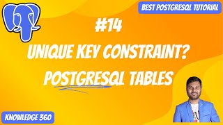 Constraints In PostgreSQL  UNIQUE Key Constraint In PostgreSQL  Best PostgreSQL Tutorial Video 14 [upl. by Nwahc]