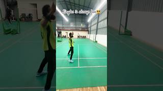 Singles deceptionskillstrickslearnbadmintonviralvideoslovesportstrendingshortsinstagram [upl. by Anenahs]