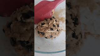 4 ingredient healthy cookies edible cookie dough ediblecookiedoughhealthycookiesshortsfypシ゚ [upl. by Mikey]